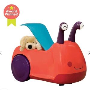Vibrant Snail Ride-On Toy - Red and Purple